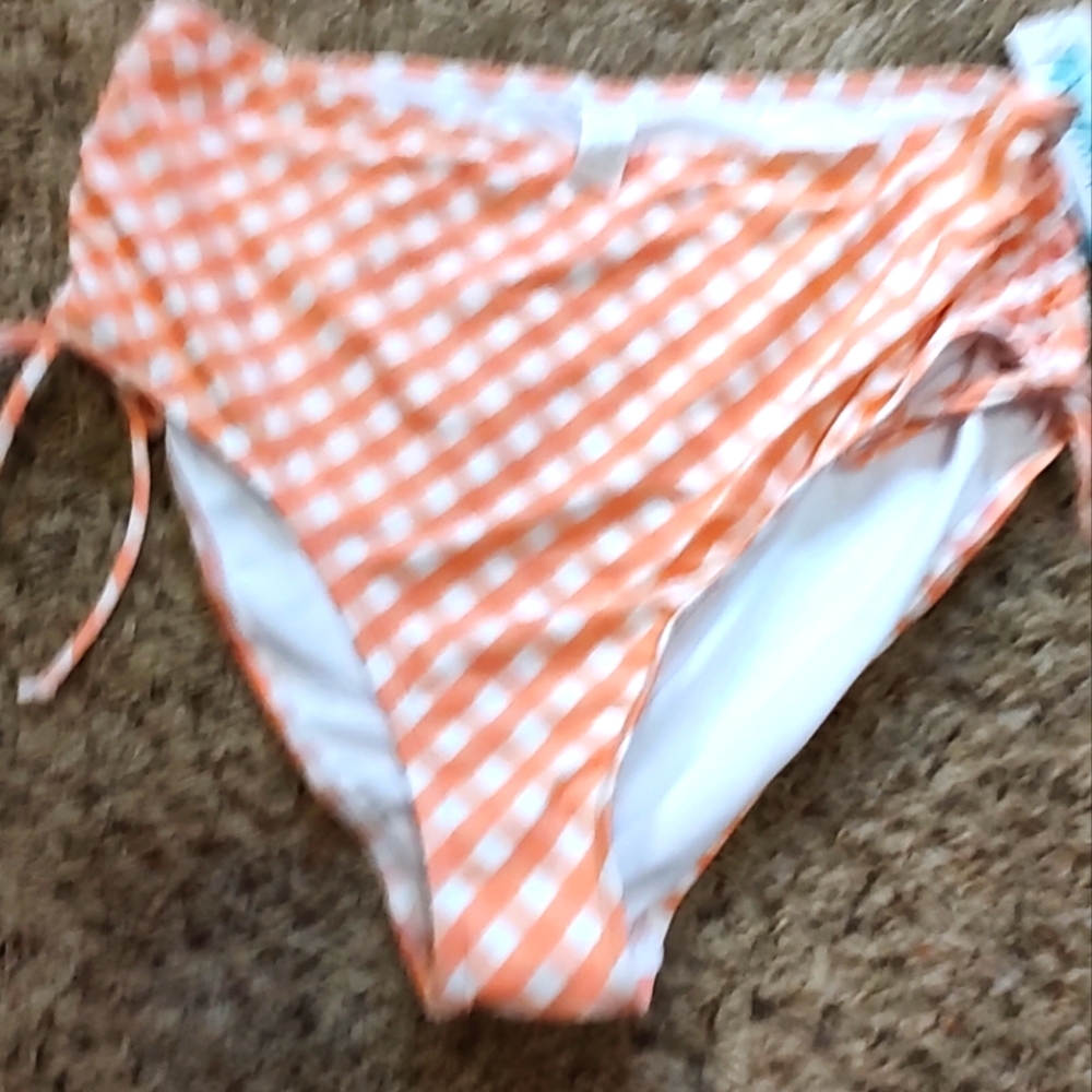 Freshwater brand swim bottoms in checkered pattern
